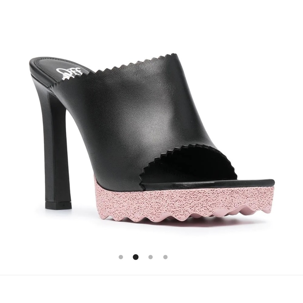 Off white sponge mules